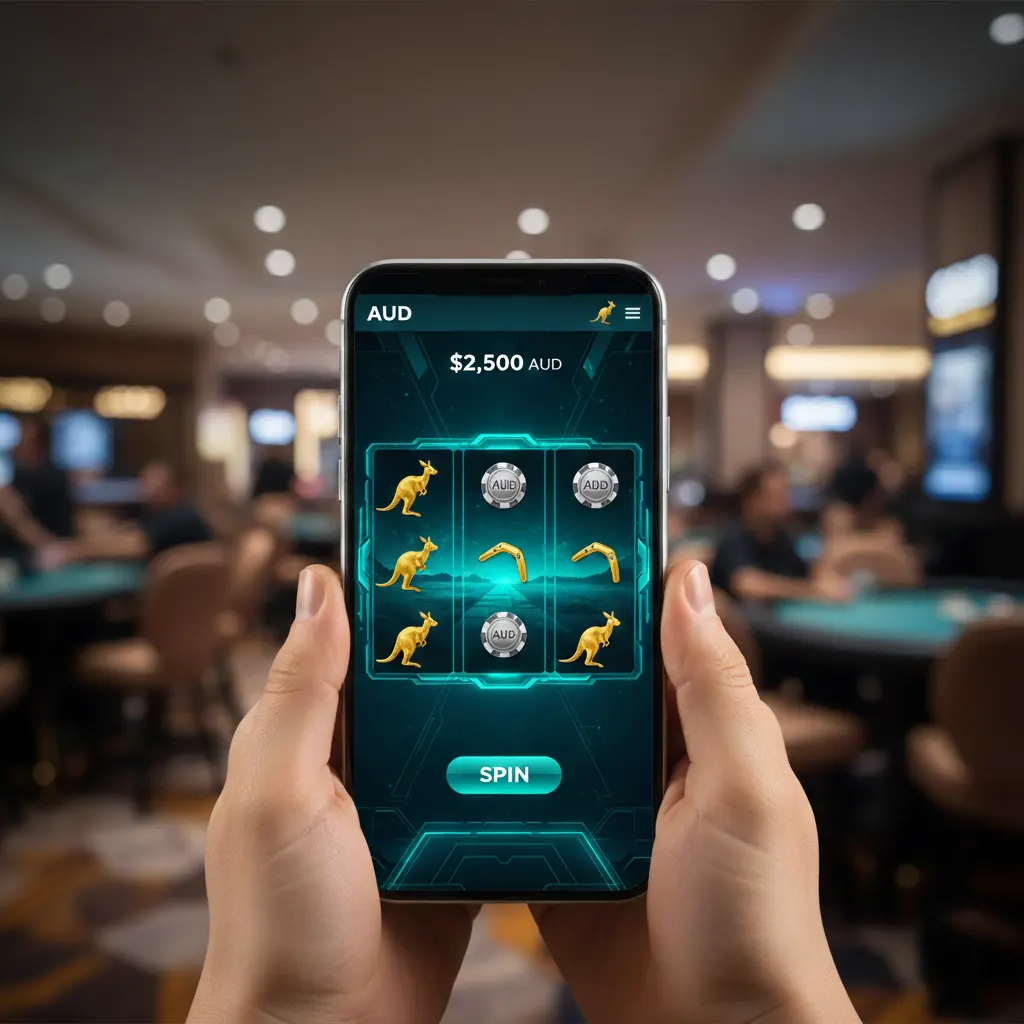 Oshi Casino mobile pokies on smartphone